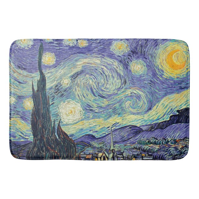 Alfombrilla De Baño Vincent Van Gogh/ La Noche Starry (Anverso)