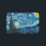 Alfombrilla De Baño Vincent van Gogh, Noche Starry<br><div class="desc">Noche estrellada,  famosa pintura de Vincent van Gogh</div>