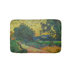 Alfombrilla De Baño Vincent van Gogh - Paisaje en Crepúsculo