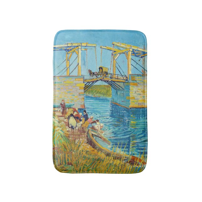 Alfombrilla De Baño Vincent van Gogh - Puente Langlois en Arles #1 (Frente vertical)