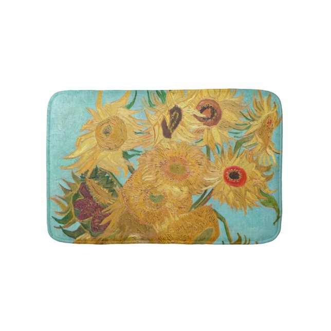 Alfombrilla De Baño Vincent Van Gogh - Vase con doce girasoles (Anverso)