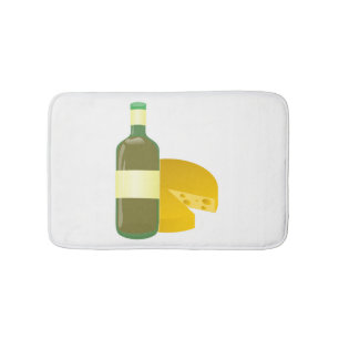 Alfombrilla De Baño Vino y Queso