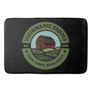 Alfombrilla De Baño Vintage Barn AÑADIR NOMBRE País Granjero Cultivo