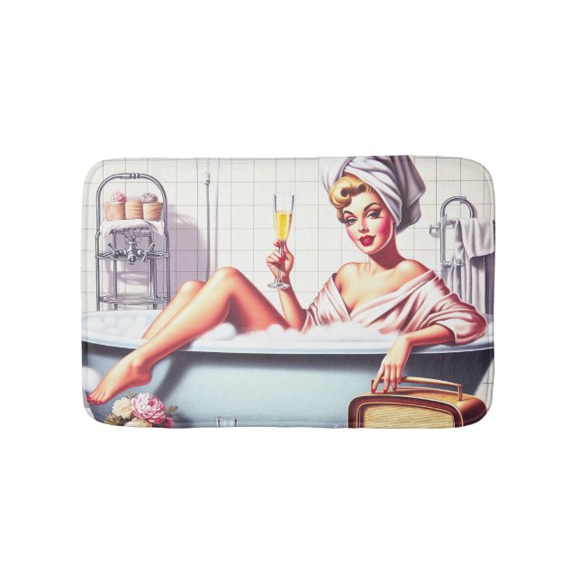 Alfombrilla De Baño Vintage Bath Pin Up (Anverso)