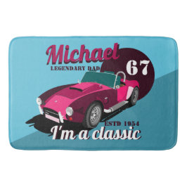 Alfombrilla De Baño Vintage clásico antiguo coche legendario nombre de