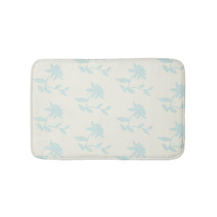 Alfombrilla De Baño Vintage Floral Mat de baño de flores azules clar