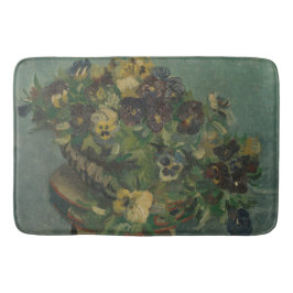 Alfombrilla De Baño Vintage Flowers Van Gogh Basket of Pansies