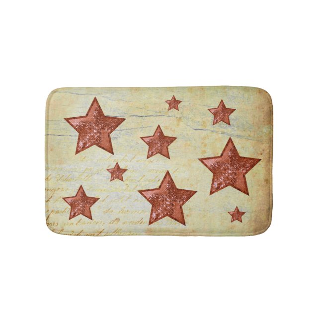 Alfombrilla De Baño Vintage Glitzersterne (Anverso)