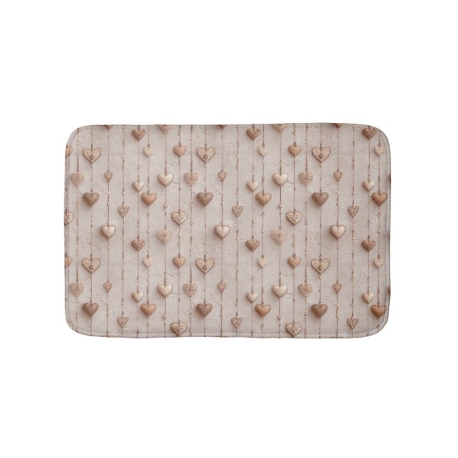 Alfombrilla De Baño Vintage Lace Heart Strings (Anverso)