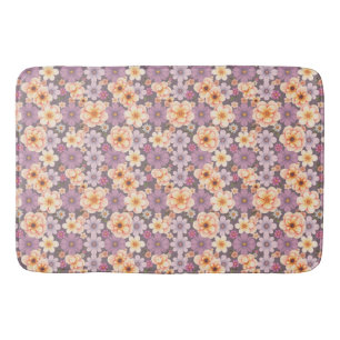 Alfombrilla De Baño Vintage pastelería de durazno y lavender