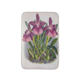 Alfombrilla De Baño Vintage Purple Lady Orchids Miltonia Spectabilis