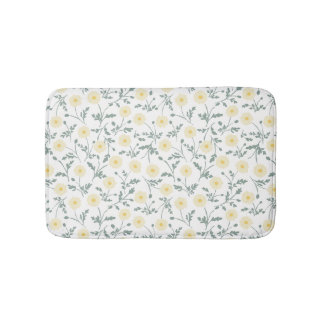 Alfombrilla De Baño Vintage Spring Modern Farmhouse Daisy Pattern