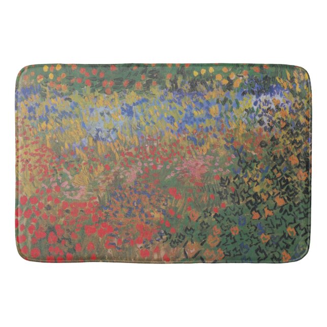 Alfombrilla De Baño Vintage Van Gogh Flower Garden (Anverso)