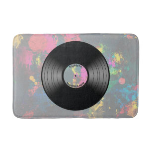 Alfombrilla De Baño Vintage Vinyl Music Record Club O Ventilador