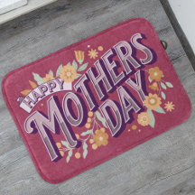 Vintage Wavy Typography Mother's Day Gift Red
