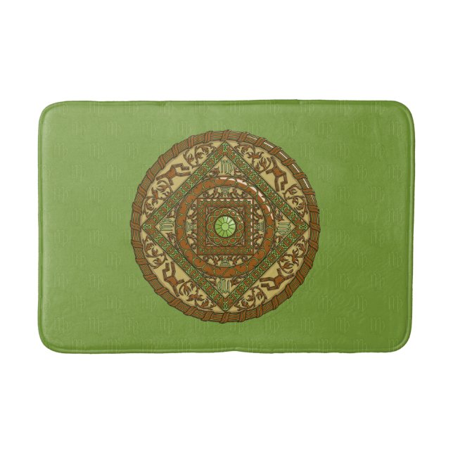 Alfombrilla De Baño Virgo Mandala Bath Mat (Anverso)