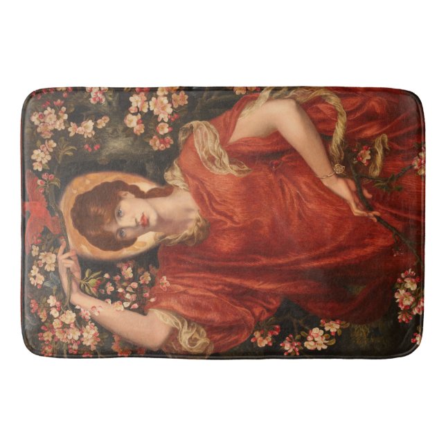 Alfombrilla De Baño Visión de Fiammetta (por Dante Gabriel Rossetti) (Anverso)