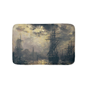 Alfombrilla De Baño Vista del puerto, o los molinoes de viento adentro