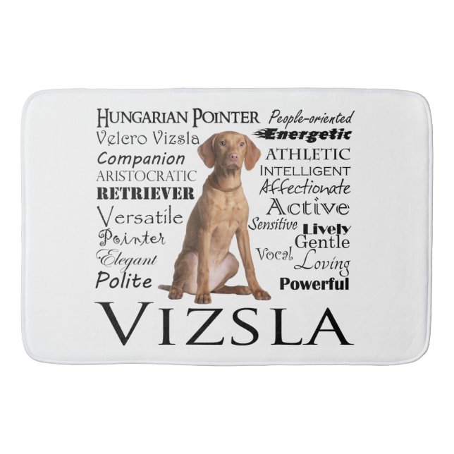 Alfombrilla De Baño Vizsla Traits Bath Mat (Anverso)