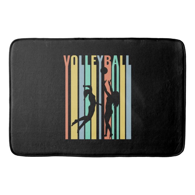Alfombrilla De Baño Voleibol  Voleibol de playa Retro (Anverso)