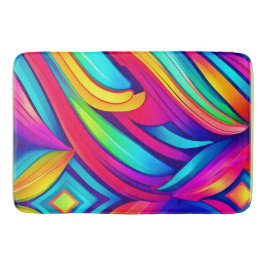 Alfombrilla De Baño Vórtice del arcoiris psicodélico