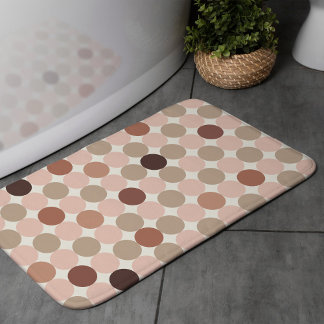 Alfombrilla De Baño Warm Brown Geometric Bath Mat for Balanced Homes