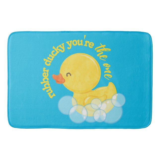 Alfombrilla De Baño Watercolor Rubber Ducky Eres el único (Anverso)