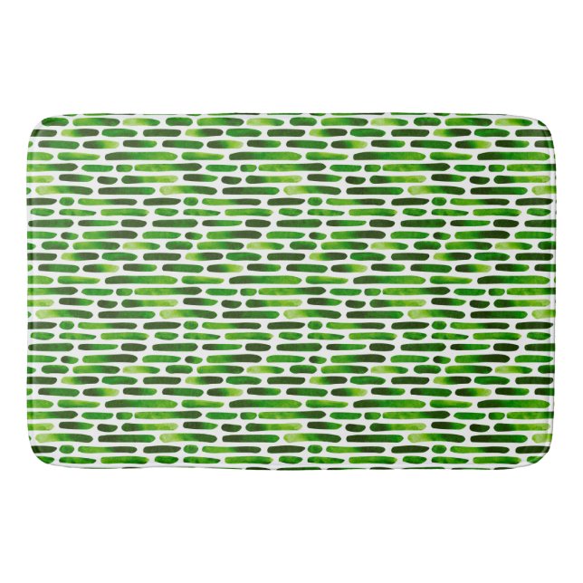 Alfombrilla De Baño Watercolor Strokes 091121 - Grassy Green Toned (Anverso)