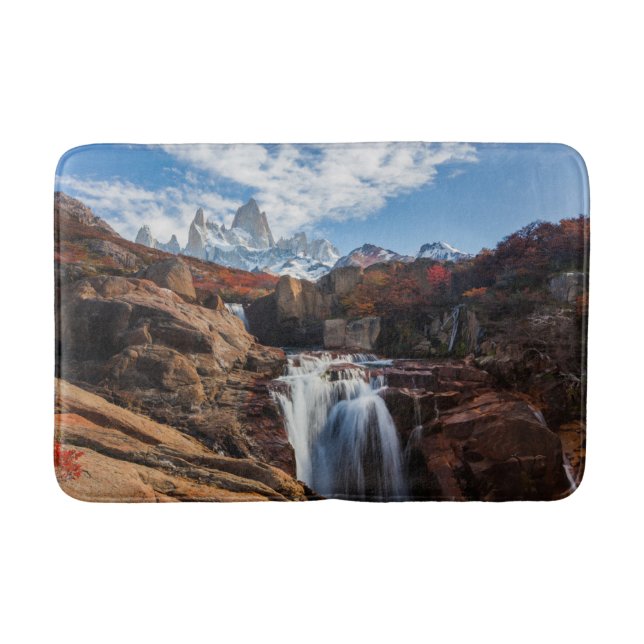 Alfombrilla De Baño Waterfalls | Fitz Roy Mountain, Argentina (Anverso)