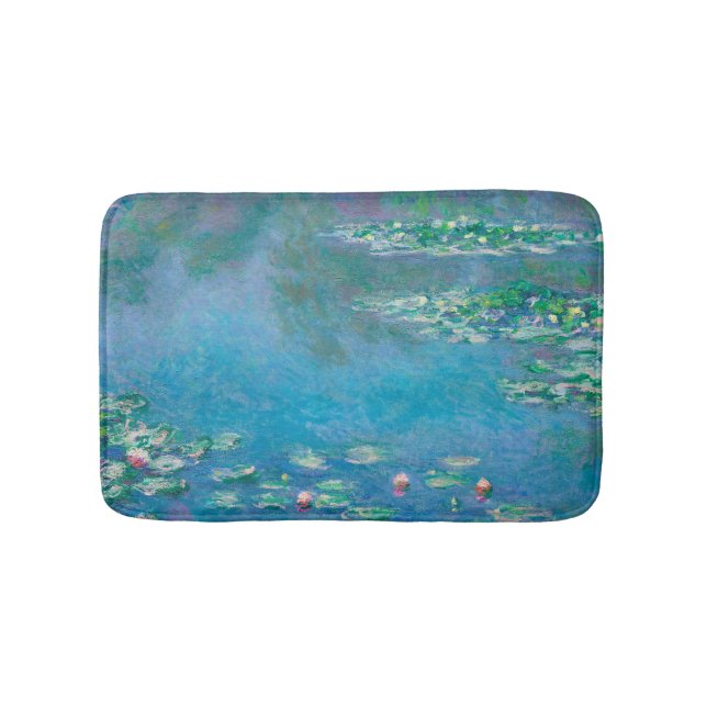 Alfombrilla De Baño Waterlilies por la pintura Bella Artes de Claude M (Anverso)