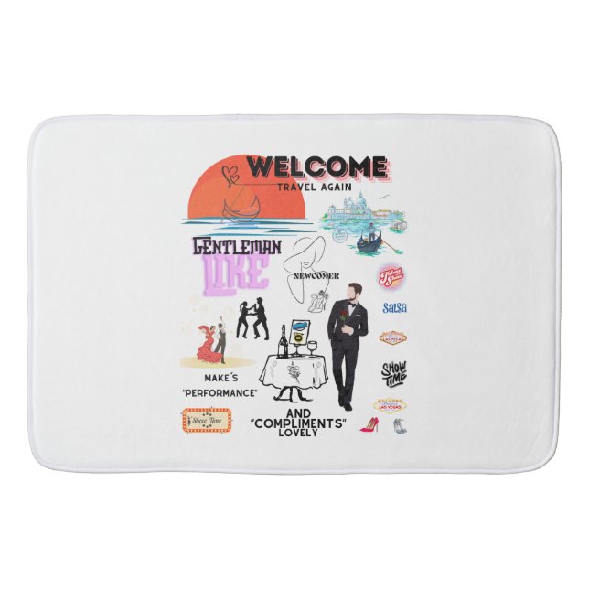 ALFOMBRILLA DE BAÑO WELCOME TRAVEL AGAIN (Anverso)