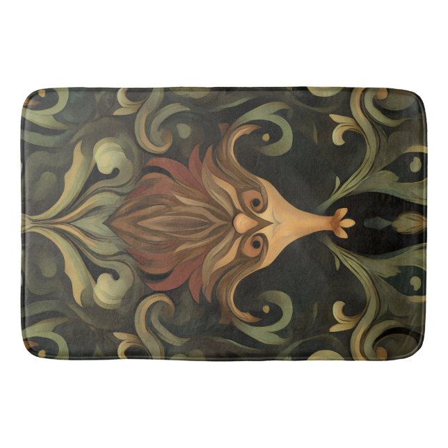 Alfombrilla De Baño Whimsical Bearded Guardian (Anverso)
