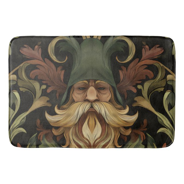 Alfombrilla De Baño Whimsical Bearded Guardian (Anverso)