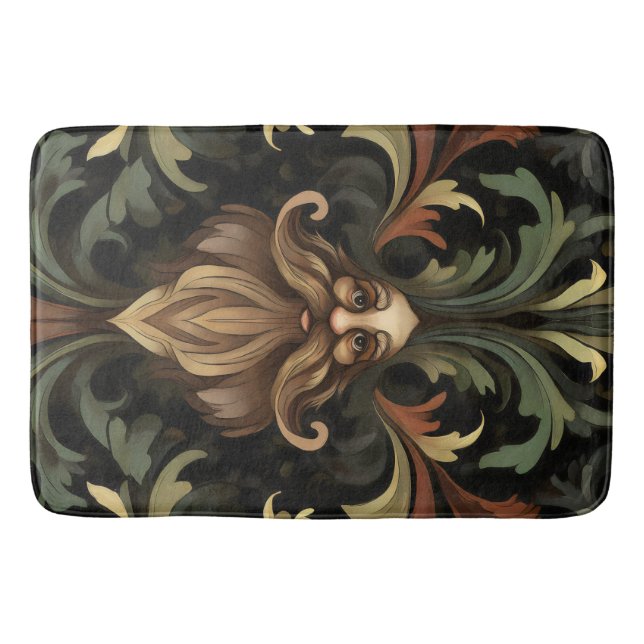 Alfombrilla De Baño Whimsical Bearded Guardian (Anverso)
