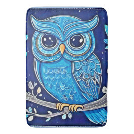 Alfombrilla De Baño Whimsical Chalk Owl