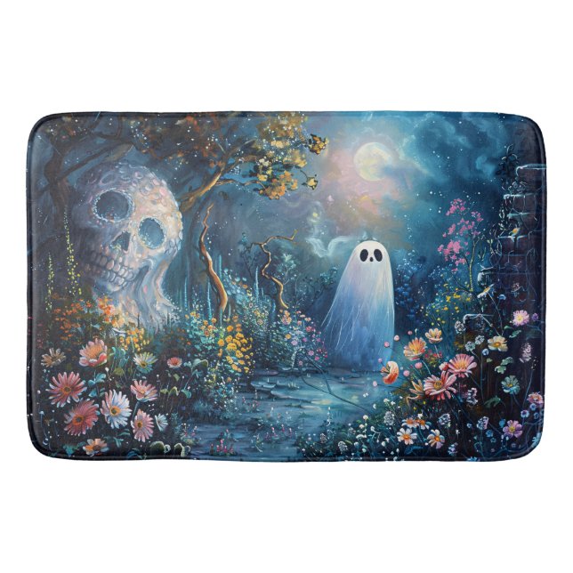 Alfombrilla De Baño Whimsical Ghost Garden Walking Path (Anverso)