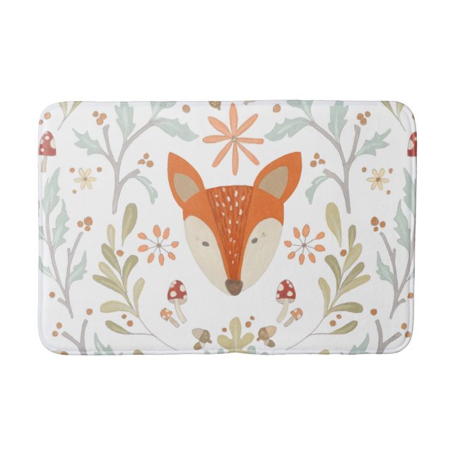 Alfombrilla De Baño Whimsical Woodland Fox (Anverso)