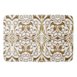 Alfombrilla De Baño White and Gold Luxury Bath Mat