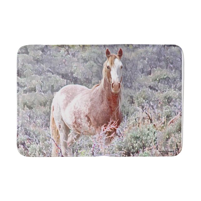 Alfombrilla De Baño Wild Grace, Roan Stallion Bath Mat (Anverso)