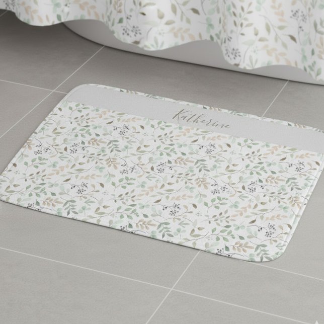 Alfombrilla De Baño   Wildflower Boho Personalized  (Subido por el creador)