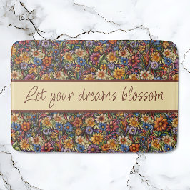 Alfombrilla De Baño Wildflower Whimsy deja que tus sueños florezcan