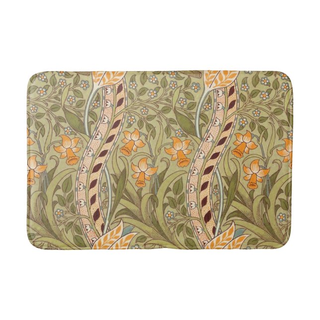 Alfombrilla De Baño William Morris Daffodil Garden Flor Classic Bota (Anverso)