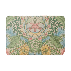 Alfombrilla De Baño William Morris Flor Floral Botánica Myrtle
