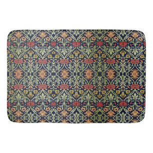Alfombrilla De Baño William Morris Flores Foliage Rojo amarillo verde