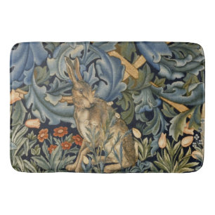 Alfombrilla De Baño William Morris Forest Rabbit Floral Art Nouveau