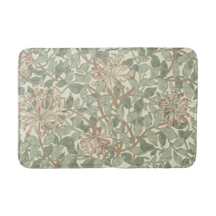 Alfombrilla De Baño William Morris Honeysuckle Green Floral