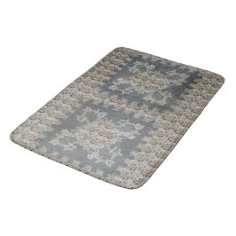 Alfombrilla De Baño William Morris  Lodden Gris Dorado Encaje
