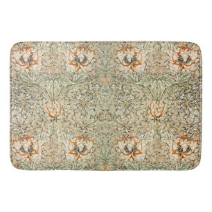 Alfombrilla De Baño William * Morris Madreselva Botánico Melocotón Ver