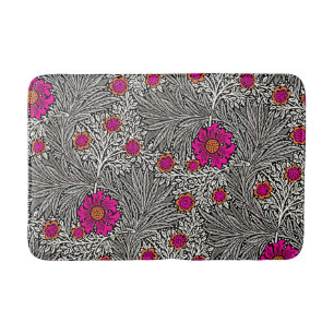 Alfombrilla De Baño William Morris Marigold, Gris / Gris y Blanco