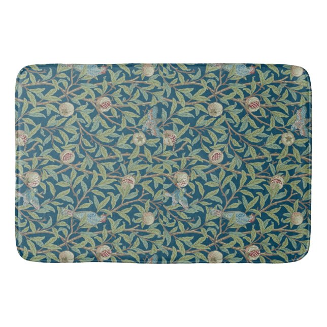 Alfombrilla De Baño William Morris "Pájaro y Granada"  (Anverso)